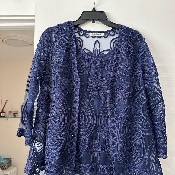 3 piece skirt top and jacket crochet set - Picture 2 of 8